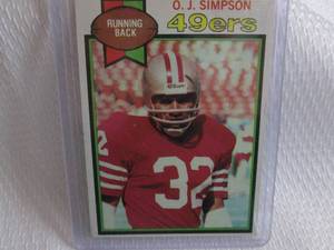 lot 64 image: 1979 Topps O.J. Simpson Card...