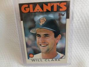 lot 98 image: 1986 Topps Traded Will Clark Rookie...