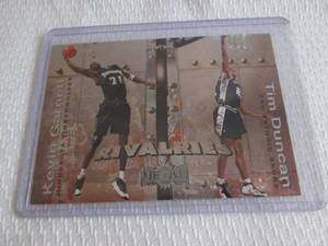 lot 104 image: 2000 Metal Kevin Garnett & Tim Dunc...