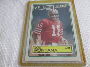 lot 107 image: 1983 Topps Joe Montana Card...