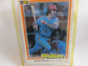 lot 117 image: 1981 Donruss Pete Rose Card...