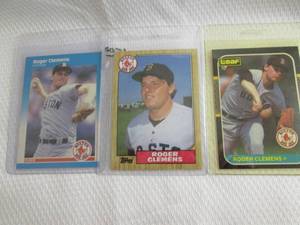 lot 122 image: 1987 Fleer, Leaf & Topps Roger Clem...