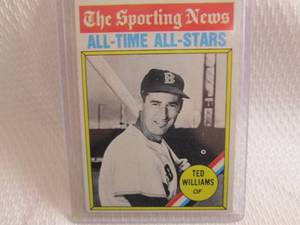 lot 129 image: 1976 Topps Ted Williams All Time Al...