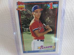 lot 133 image: 1991 Topps Chipper Jones Rookie Car...