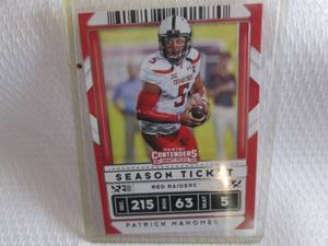 lot 146 image: 2020 Contenders Patrick Mahomes Car...