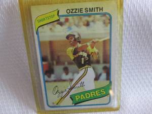lot 151 image: 1980 Topps Ozzie Smith Card...