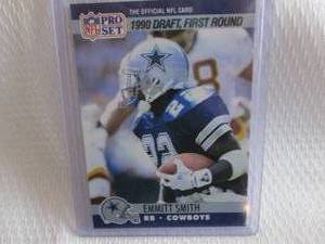 lot 155 image: 1990 Emmitt Smith Pro Set Rookie Ca...