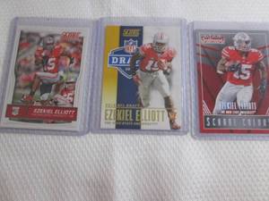 lot 156 image: 3 Ezekiel Elliott Score & Contender...