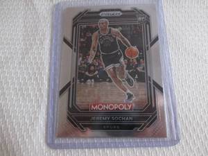 lot 201 image: 2022-23 Prizm Jeremy Sochan Monopol...