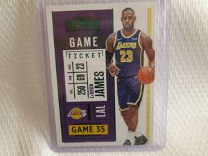lot 203 image: 2020-21 Contenders LeBron James Car...