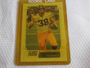 lot 210 image: 2019 Score T.J. Hockenson Rookie Ca...