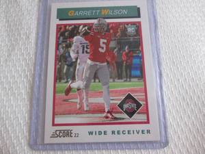 lot 211 image: 2022 Score Garrett Wilson Throwback...