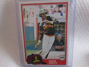 lot 234 image: 1981 Topps Ozzie Smith Card...