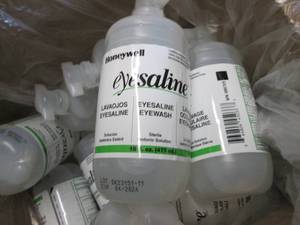 lot 268 image: Box of Honeywell Eyewash Saline...