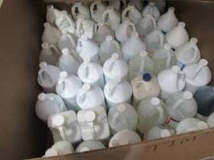 lot 326 image: Pallet Box of Gallon Jugs Assorted ...