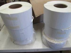 lot 332 image: 4 Rolls 1x4 inch Labels, 2 misc...
