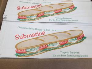 lot 357 image: Case of 1000- Sub Sandwich White Pa...