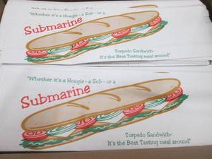 lot 360 image: Case of 1000- Sub Sandwich White Pa...