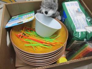 lot 405 image: Box of Assorted Small Overstock Ite...
