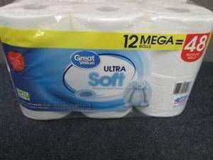 lot 418 image: 12 Mega Rolls Great Value Ultra Sof...