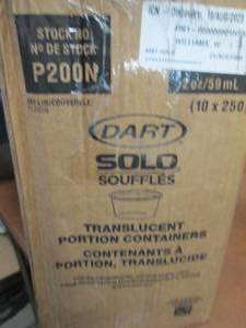 lot 461 image: Case of 2500- 2 oz Dart Souffles...