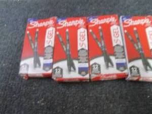 lot 465 image: 4 pks SHARPIE S-Gel, Gel Pens, Fine...