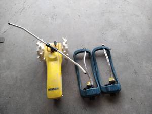 lot 37 image: Nelson Traveling Tractor Lawn Sprinkler & (2) Miscellaneous Sprinklers