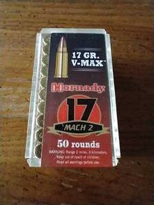 lot 77 image: 50 Rounds .17 Mach 2 V-Max Ammunition