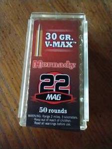lot 86 image: 50 Rounds .22 Mag V-Max Ammunition