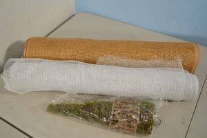 lot 25 image: 2 Rolls Craft Wrap  Floral Decor