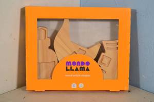 lot 128 image: Mondo Llama Wood Witch Shapes Painting Kit Halloween Crafts