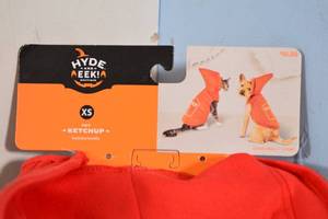 lot 133 image: Ketchup Hoodie Dog and Cat Costume - Hyde & EEK Boutique