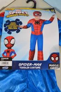 lot 158 image: New Spiderman Marvel Spidey & Amazing Friends 3T-4T Toddler Halloween Costume