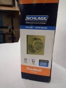 Schlage Satin Brass Decorative Deadbolt