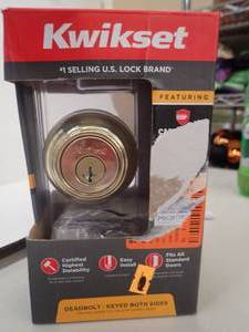 KWIKSET DeadboltKeyed 1 side - Polished Brass