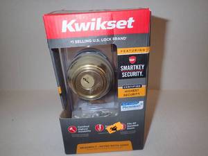 KWIKSET DeadboltKeyed Both Sides - Polished Brass