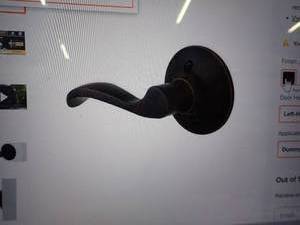 DEFIANT Dummy Lever LH - Aged Bronze Finish (3) Naples