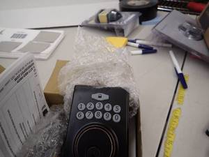 DEFIANT Square Electronic Keypad Deadbolt - Aged Bronze