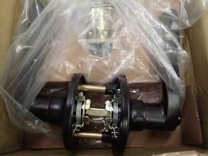 COPPER CREEK Waverlie Lever Privacy Push Button Tuscan Bronze (2)
