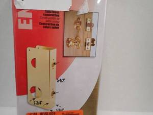 Defender Security Lock and Door Reinforcer - Brass