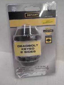 Defiant Deadbold keyed 2 sides - matte black