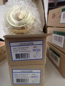 Copper Creek Privacy knob -Colonial - Polished Brass (2)