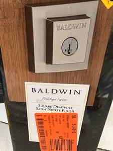 BALDWIN Prestige Square Deadbolt Satin Nickel Finish
