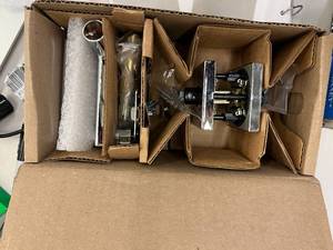 BALDWIN Reserve PrivacySquare Lever 5 Rose Polished Chrome