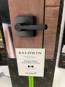 BALDWIN Prestige Spyglass Lever Matte Black Finish - Hall & Closet