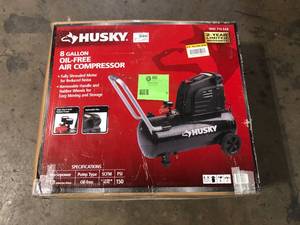 lot 6 image: Husky 8G 150 PSI Hotdog Air Compressor  Customer Returns See Pictures