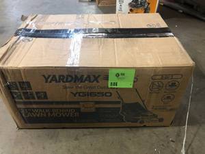 lot 7 image: YARDMAX 21 in. 170cc 3-in-1 Gas Walk Behind Push Lawn Mower with High Rear Wheels  Customer Returns See Pictures