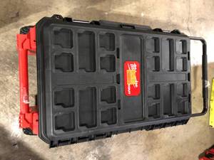 lot 42 image: Milwaukee PACKOUT 38 in. Rolling Modular Tool Chest Customer Returns See Pictures