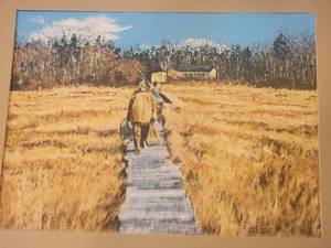 lot 30 image: Original Acrylic Returning Hunters