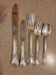 lot 1 image: Towle Sterling Silver Flatware Service  1319 Grams